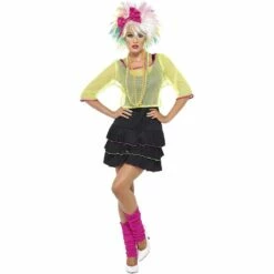 Smiffys 80's Pop-Tussi Costume With Top Dress And Headband