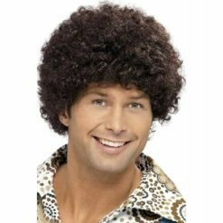 Smiffys Adult 70s Disco Dude Wig Groovy Dancer Fancy Dress Boogie Nights Accessory