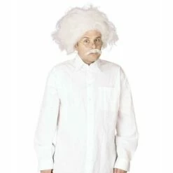 Adult Einstein Wig & Moustache Mad Professor Scientist Accessory