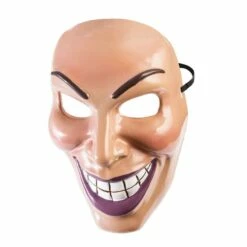 Adult Evil Grin Mask Purge Smile Halloween Fancy Dress Costume Accessory