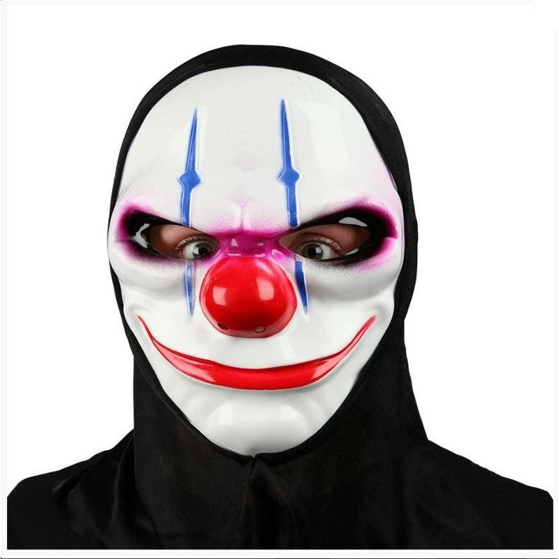 Adult Hooded Freaky Clown Masks Scary Evil Halloween Fancy Dress Accessory 3 Adult Hooded Freaky Clown Masks Scary Evil Halloween Fancy Dress Accessory - Image 3