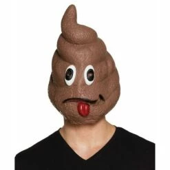 Boland Adult Latex Poo S*#T Head Mascot Mask Emoji Stag Do Fancy Dress Costume