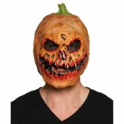 Boland Adult Latex Pumpkin Head Mask Scary Halloween Horror Fancy Dress