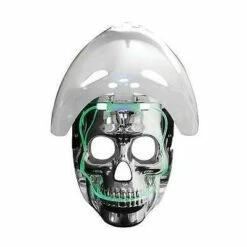 Henbrandt Shop -Henbrandt Shop Adult Light Up White Hockey Skull Mask Halloween Fancy Dress 2