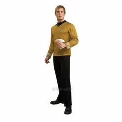 Adult Mens Deluxe Star Trek Shirts Movie Fancy Dress Costume Adult Outfit