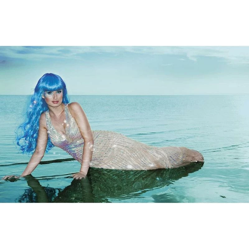 Boland Adult Oceana Ice Blue Mermaid Wig 2 Boland Adult Oceana Ice Blue Mermaid Wig - Image 2