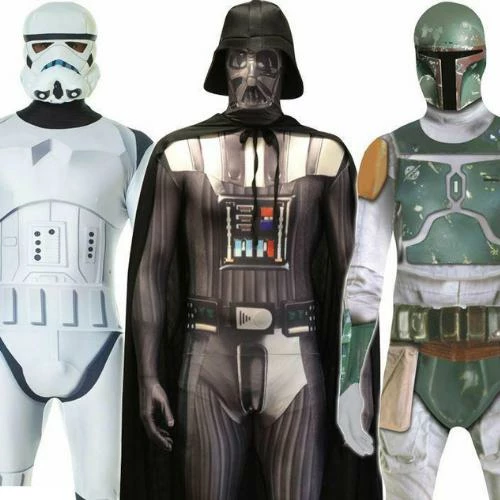Adult Official Star Wars Morphsuits Halloween Fancy Dress Costume Outfit 1 Adult Official Star Wars Morphsuits Halloween Fancy Dress Costume Outfit