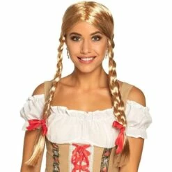 Boland Adult Oktoberfest Heidi Blonde Wig And Bows