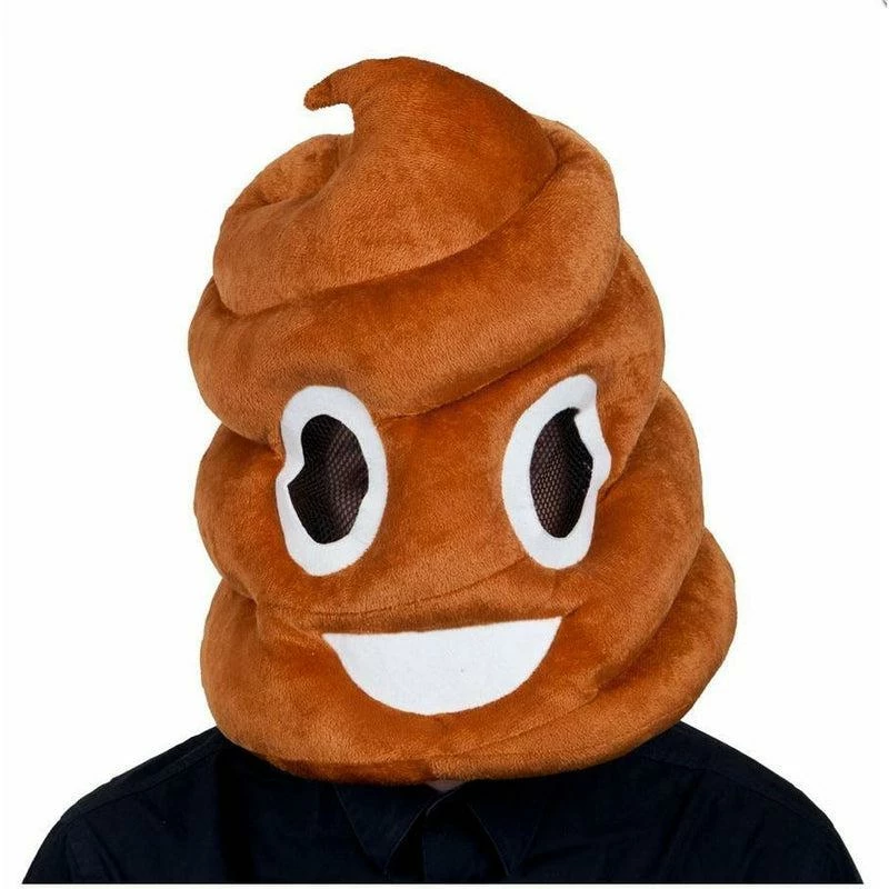 Adult Padded Poo S*#T Head Mascot Mask Emoji Stag Do Fancy Dress Costume 1 Adult Padded Poo S*#T Head Mascot Mask Emoji Stag Do Fancy Dress Costume