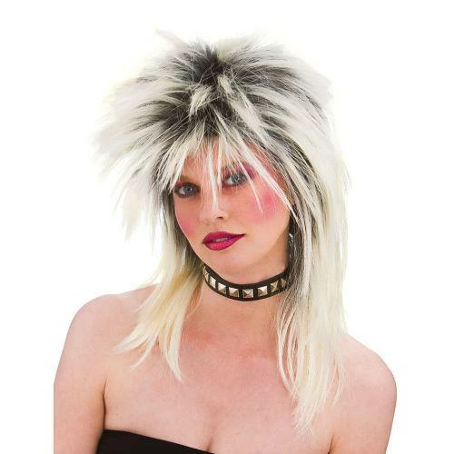 Adult Unisex 80's Spikey Punk Rocker Wig Fancy Dress Accessory 2 Adult Unisex 80's Spikey Punk Rocker Wig Fancy Dress Accessory - Image 2