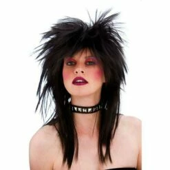 Adult Unisex 80's Spikey Punk Rocker Wig Fancy Dress Accessory 6 Adult Unisex 80's Spikey Punk Rocker Wig Fancy Dress Accessory -Henbrandt Shop Adult Unisex 80s Spikey Punk Rocker Wig Fancy Dress Accessory 3