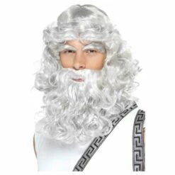 Smiffys Adult Unisex Zeus Wig Beard & Eyebrows Greek God Fancy Dress Accessory