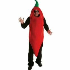 Henbrandt Shop 15 Adult Vindaloo Chilli Man Costume Red Pepper Food Fancy Dress