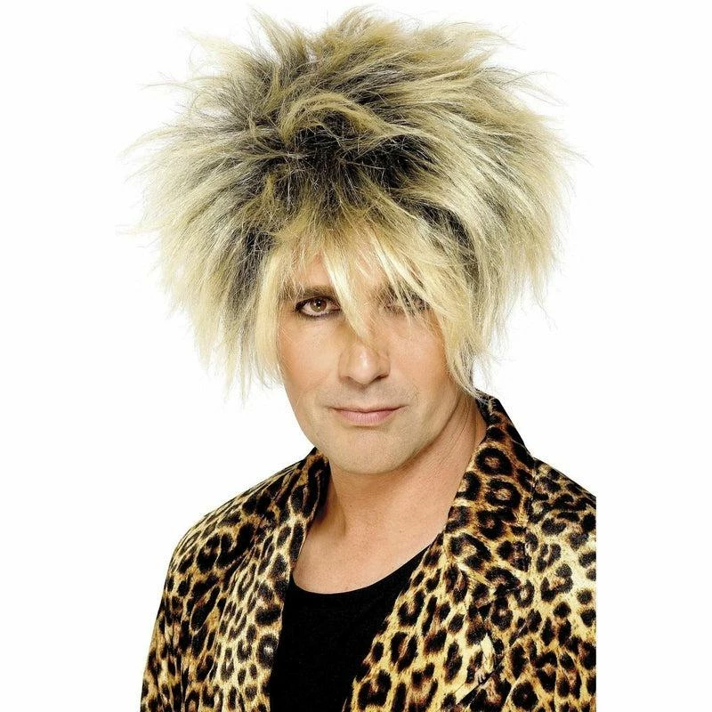 Smiffys Adult Wild Boy Wig 80s Pop Star Rod Stewart Mens Fancy Dress Accessory 1 Smiffys Adult Wild Boy Wig 80s Pop Star Rod Stewart Mens Fancy Dress Accessory