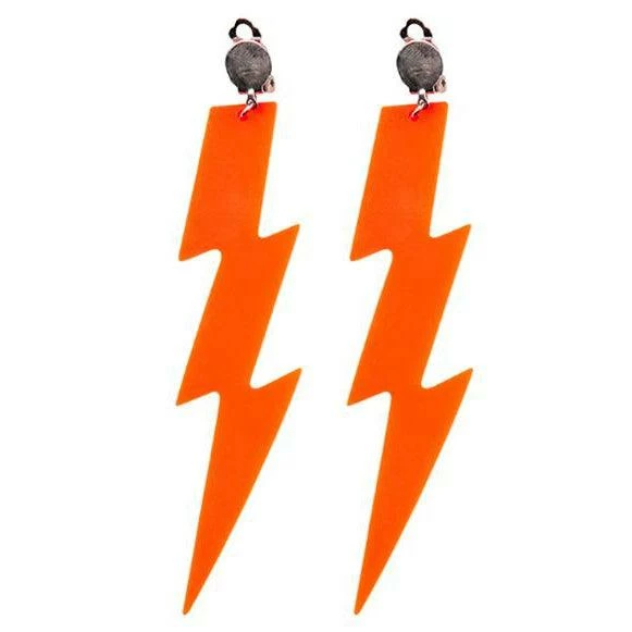 Adult Women's 1980's Lightning Bolt Party Earrings Fancy Dress Costume Accessory 5 Adult Women's 1980's Lightning Bolt Party Earrings Fancy Dress Costume Accessory - Image 5