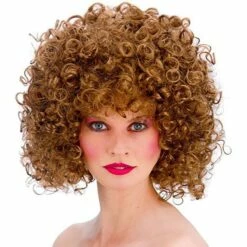 Adult Women's 80s Disco Perm Wig Fancy Dress Accessory