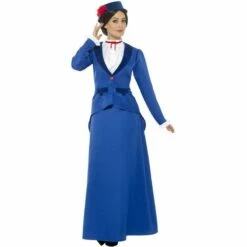 Smiffys Adult Women's Victorian Nanny Mary Poppins Style Fancy Dress Costume Party Outfit