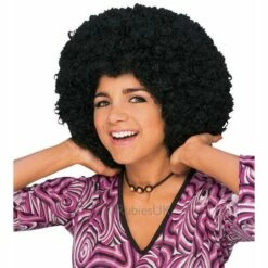 Black Afro Wig Disco 70s 80s FancvY Dress Costume Accessory