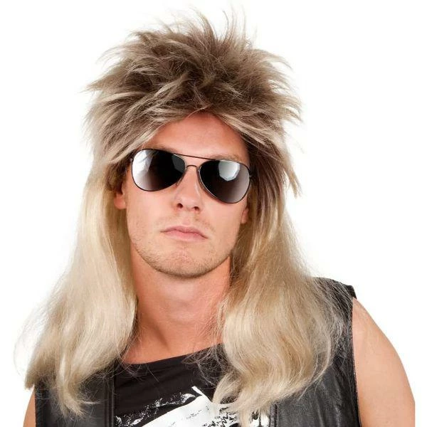 Boland 80s Mullet Wig Adult Men's Pop Rocker Fancy Dress Costume Accessory 1 Boland 80s Mullet Wig Adult Men's Pop Rocker Fancy Dress Costume Accessory