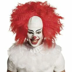 Boland Horror Clown Wig With Red Hair & Cap Adult Fancy Dress Costume Accessory