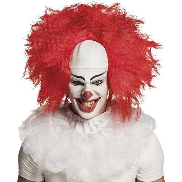 Boland Horror Clown Wig With Red Hair & Cap Adult Fancy Dress Costume Accessory 1 Boland Horror Clown Wig With Red Hair & Cap Adult Fancy Dress Costume Accessory