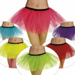 Boland Neon Tutu Skirts Women's Fancy Dress