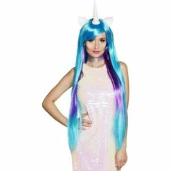 Boland Unicorn Stardust Wig With Horn & Ears Adult Fancy Dress Costume Accessory