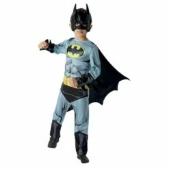 Boys Classic Comic Book Batman Superhero Fancy Dress Costume Child Outfit