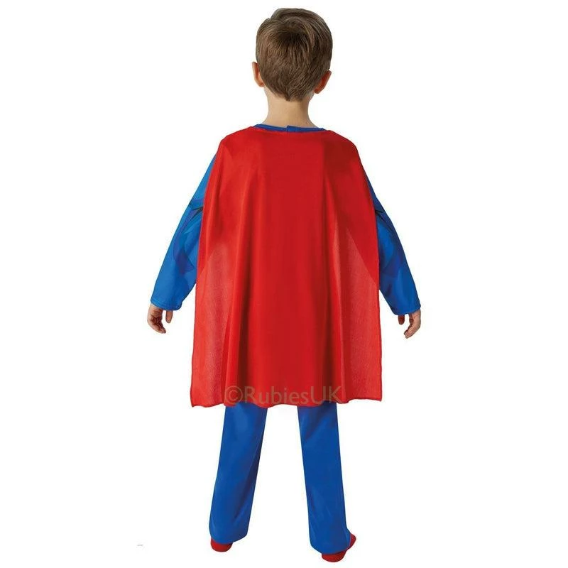 Boys Classic Comic Book Superman Superhero Fancy Dress Costume Child Outfit 2 Boys Classic Comic Book Superman Superhero Fancy Dress Costume Child Outfit - Image 2