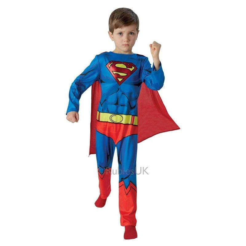 Boys Classic Comic Book Superman Superhero Fancy Dress Costume Child Outfit 3 Boys Classic Comic Book Superman Superhero Fancy Dress Costume Child Outfit - Image 3