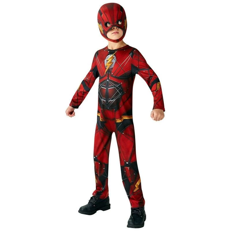 Boys Justice League Flash Costume DC Comics Superhero Fancy Dress Outfit 2 Boys Justice League Flash Costume DC Comics Superhero Fancy Dress Outfit - Image 2