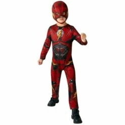Boys Justice League Flash Costume DC Comics Superhero Fancy Dress Outfit
