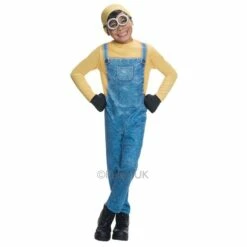 Boys Minion Bob Costume Despicable Me Kids Halloween Fancy Dress Child Outfit -Henbrandt Shop Boys Minion Bob Costume Despicable Me Kids Halloween Fancy Dress Child Outfit 3