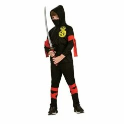 Boys Ninja Costume Fancy Dress Warrior Martial Arts Kids Child Outfit