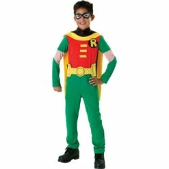 Boys Robin Teen Titans Licensed Batman Halloween Child Fancy Dress Costume -Henbrandt Shop Boys Robin Teen Titans Licensed Batman Halloween Child Fancy Dress Costume 3