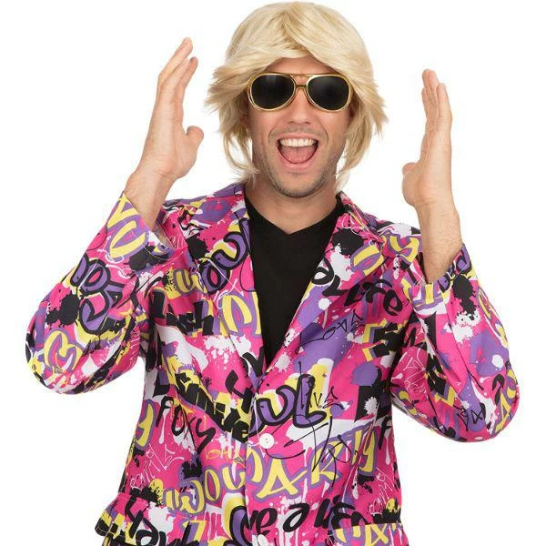 Bristol Novelty 1980s Side Parting Wig Adult Fancy Dress Costume Accessory 3 Bristol Novelty 1980s Side Parting Wig Adult Fancy Dress Costume Accessory - Image 3