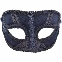 Bristol Novelty Adult Male Velvet Eye Masquerade Mask With Glasses Frame