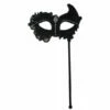 Bristol Novelty Black Lace Masquerade Eye Mask Adult Fancy Dress Costume Accessory