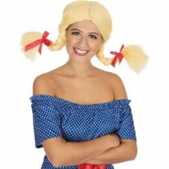 Bristol Novelty Pigtail Blonde Wig Adult Fancy Dress Accessory