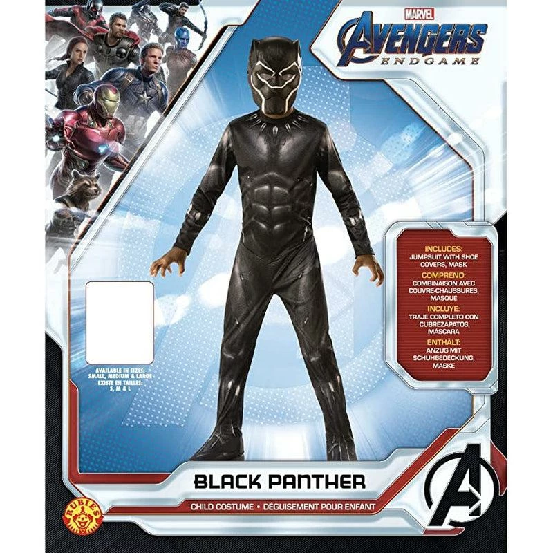Child Unisex Marvel Avengers Endgame Black Panther Fancy Dress Costume 2 Child Unisex Marvel Avengers Endgame Black Panther Fancy Dress Costume - Image 2