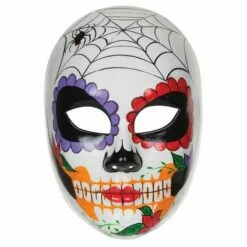 Day Of The Dead Face Mask Halloween Zombie Fancy Dress Sugar Skull Accessory