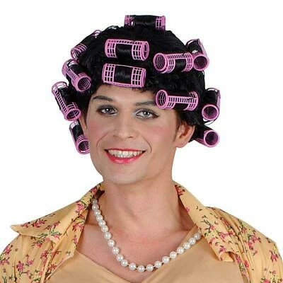 Funny Granny Wig With Rollers Old Lady Fancy Dress Accessory 2 Funny Granny Wig With Rollers Old Lady Fancy Dress Accessory - Image 2