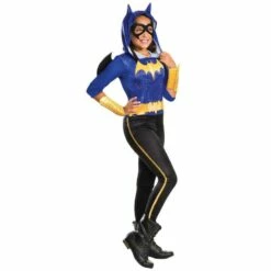Girls Batgirl Costume Superhero Batman Child Halloween Fancy Dress Outfit