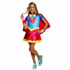 Girls Deluxe Supergirl Costume Superhero Fancy Dress DC Comics Outfit -Henbrandt Shop Girls Deluxe Supergirl Costume Superhero Fancy Dress DC Comics Outfit 3
