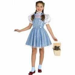 Girls Dorothy Fancy Dress Costume Wizard Of Oz Sequin Halloween Child Outfit