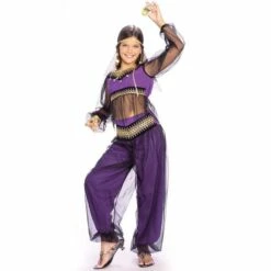 Girls Harem Princess Jasmine Arabian Nights Kids Fancy Dress Costume Outfit -Henbrandt Shop Girls Harem Princess Jasmine Arabian Nights Kids Fancy Dress Costume Outfit 3