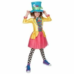 Girls Mad Hatter Fancy Dress Costume Alice In Wonderland Book Week Kids Outfit -Henbrandt Shop Girls Mad Hatter Fancy Dress Costume Alice in Wonderland Book Week Kids Outfit 6