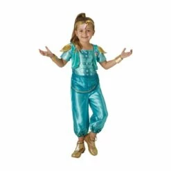Girls Shimmer & Shine Shine Genie Costume Book Week Child Fancy Dress Outfit