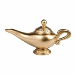 Boland Gold Magic Lamp 23cm Arabian Genie Fancy Dress Costume Party Prop Accessory
