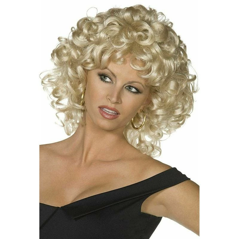 Smiffys Grease Sandy Wig Last Scene Blonde Curly Fancy Dress Costume Accessory 2 Smiffys Grease Sandy Wig Last Scene Blonde Curly Fancy Dress Costume Accessory - Image 2